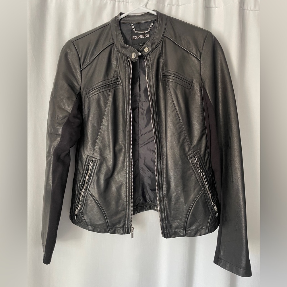 Express Women's Black Leather Jacket